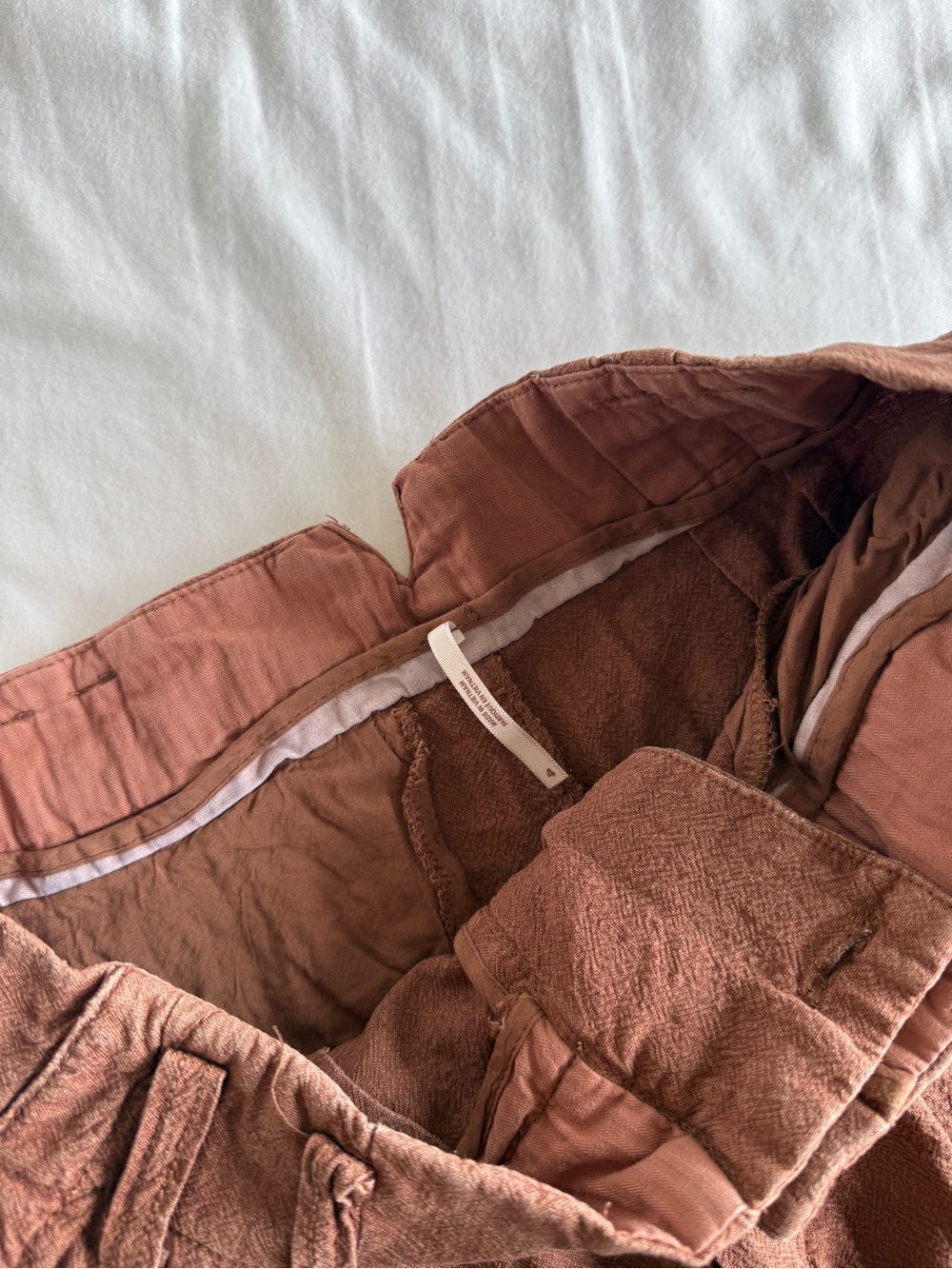 High-Waist Rust Brown Pants - Picture 2 of 4